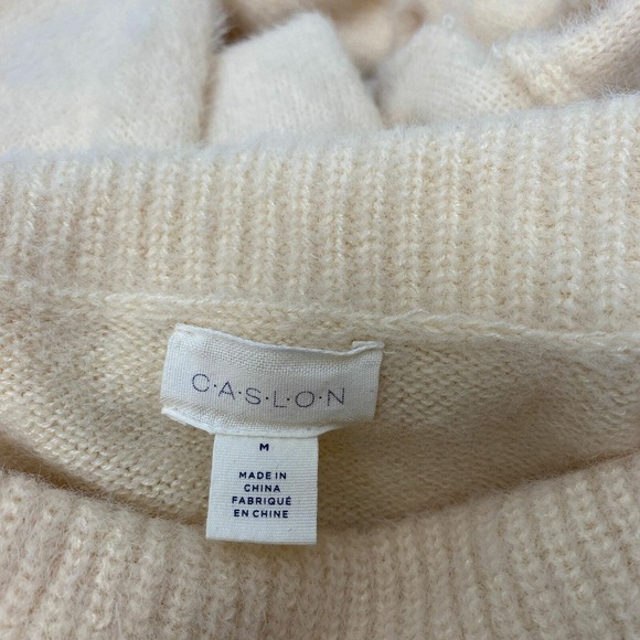 Caslon Ivory Cream Chenille Turtleneck Oversized Pullover Sweater Size Medium - Picture 9 of 9